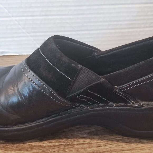 Josef Seibel Clogs size EU 40, US 9.5 Black Leather Slip On Comfort Chunky Mule - Picture 10 of 14